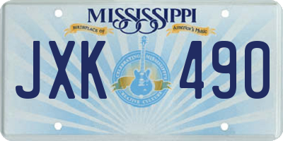 MS license plate JXK490