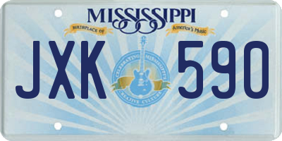 MS license plate JXK590