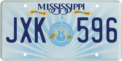 MS license plate JXK596