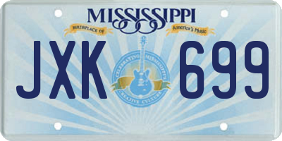 MS license plate JXK699