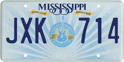 MS license plate JXK714
