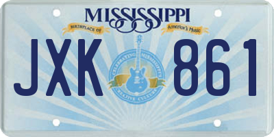 MS license plate JXK861