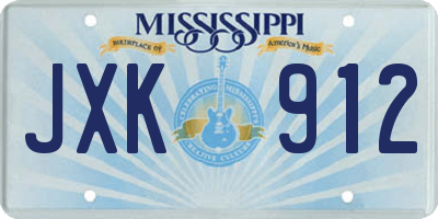 MS license plate JXK912