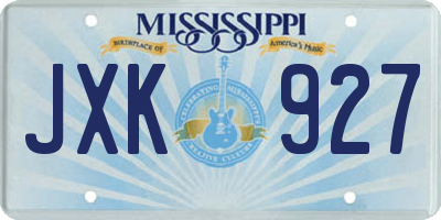 MS license plate JXK927