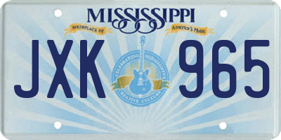 MS license plate JXK965
