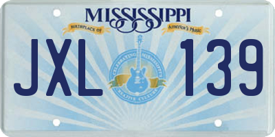 MS license plate JXL139
