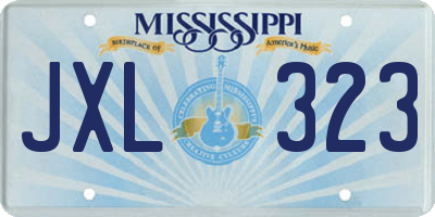 MS license plate JXL323