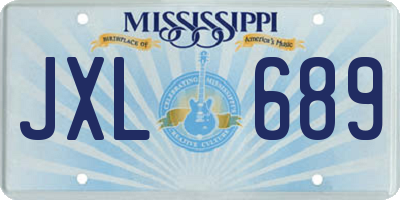 MS license plate JXL689