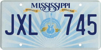 MS license plate JXL745