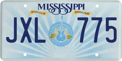 MS license plate JXL775