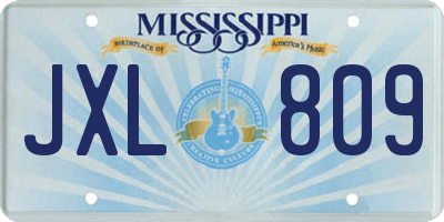 MS license plate JXL809