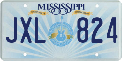 MS license plate JXL824
