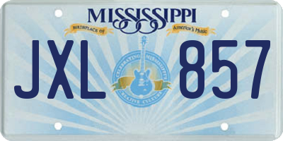 MS license plate JXL857
