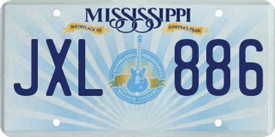MS license plate JXL886