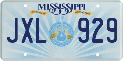 MS license plate JXL929