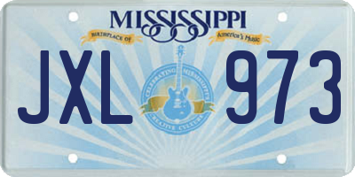 MS license plate JXL973