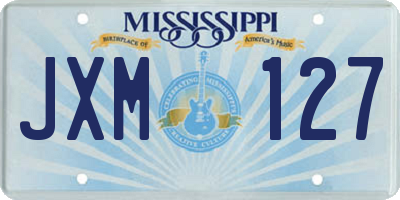 MS license plate JXM127