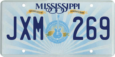 MS license plate JXM269