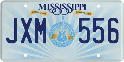 MS license plate JXM556