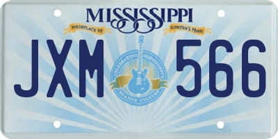 MS license plate JXM566