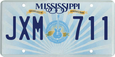MS license plate JXM711