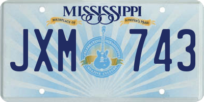 MS license plate JXM743
