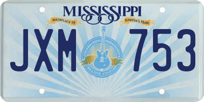 MS license plate JXM753