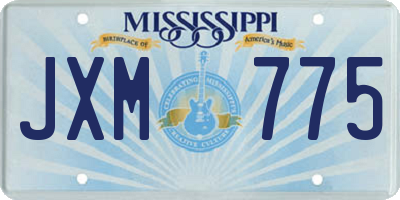 MS license plate JXM775