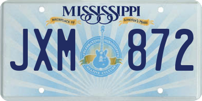 MS license plate JXM872