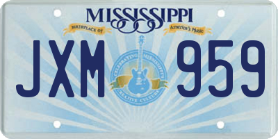 MS license plate JXM959