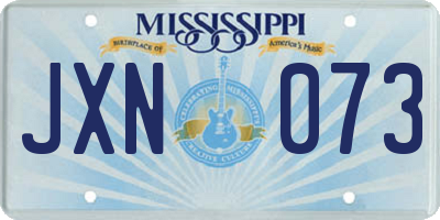 MS license plate JXN073