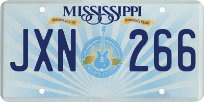 MS license plate JXN266