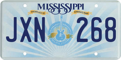 MS license plate JXN268