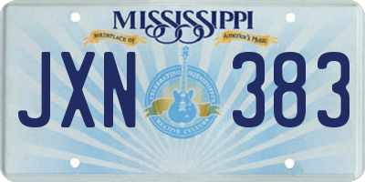 MS license plate JXN383