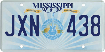 MS license plate JXN438