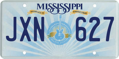 MS license plate JXN627