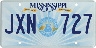 MS license plate JXN727