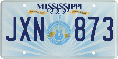 MS license plate JXN873