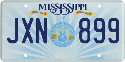 MS license plate JXN899