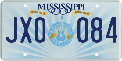 MS license plate JXO084