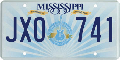 MS license plate JXO741