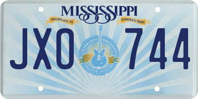 MS license plate JXO744