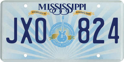 MS license plate JXO824