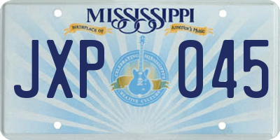 MS license plate JXP045
