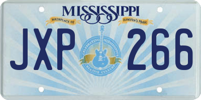 MS license plate JXP266