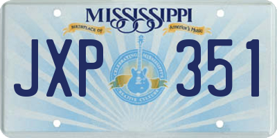 MS license plate JXP351