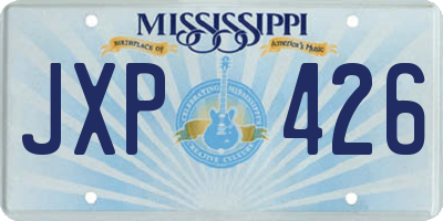 MS license plate JXP426