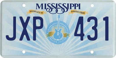 MS license plate JXP431