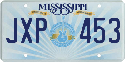 MS license plate JXP453