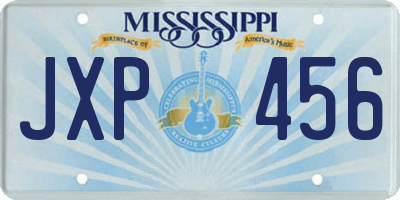MS license plate JXP456